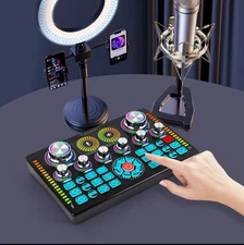 Live Sound Card Professional Audio Mixer Bluetooth Sound Board Noise Reduction