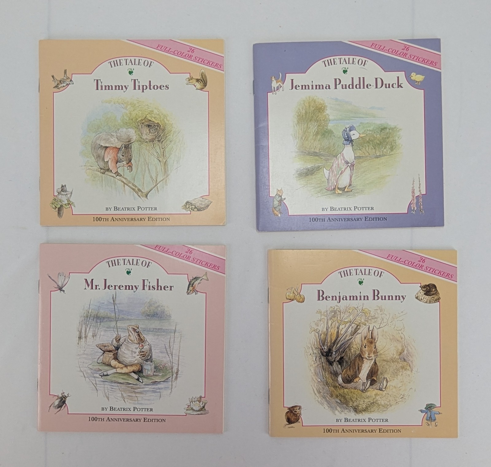 Beatrix Potter Paperback Books Lot Mr Jeremy Fisher Jemima Puddle Duck Benjamin