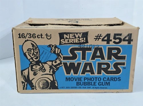 B-95 VINTAGE 1970'S KENNER STAR WARS TOPPS MOVIE PHOTO CARDS BUBBLE GUM BOX ONLY