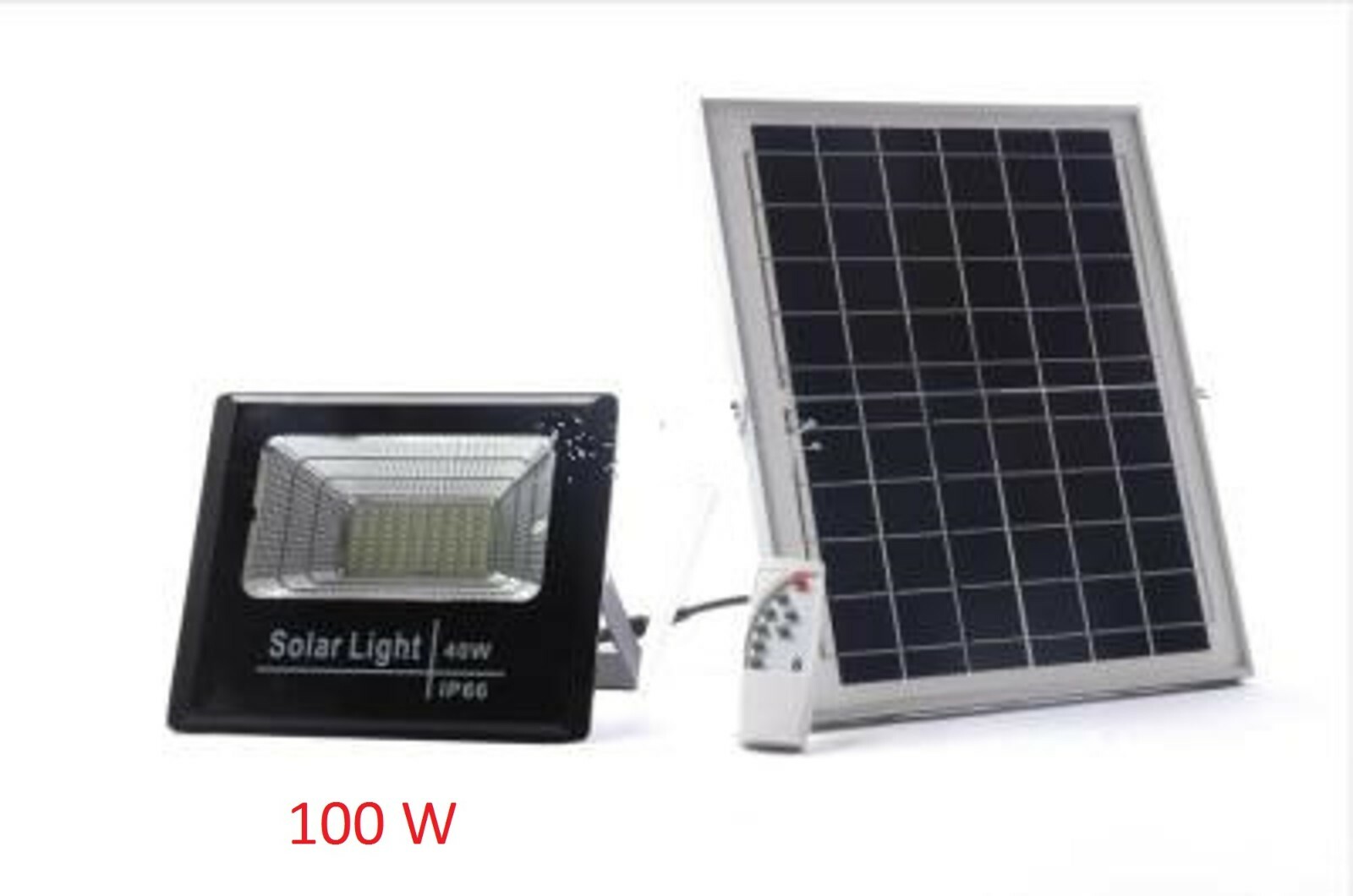 Faro Solare LED 100W Esterno IP67 Pannello Crepuscolare e Telecomando