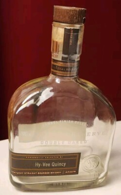 Woodford Reserve Double Oaked 750ML Bottle Excellent With Top EMPTY CONTAINER
