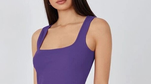 NEU Cropped Damen ärmellos schlicht rund Trägertop sexy lässig UK - Bild 51 von 53
