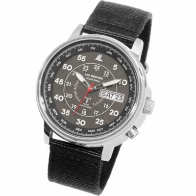 LAD WEATHER Radio Solar Watch lad017 (Black)