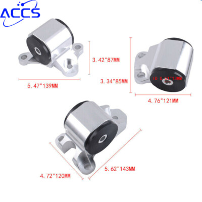 3-BOLT FOR BILLET ALUMINUM MOUNT KIT EG EH/DC D15/D16 B18/B16 SWAP MOTOR 6061-T6