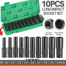 10Pcs of Extended Socket Head Electric Socket Set Telescopic Socket Head