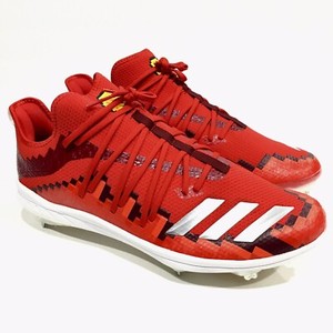 Adidas 5 Red Icon Baseball Cleats F34690 Minecraft V-8 Pixel Men's Size 13.5 | eBay