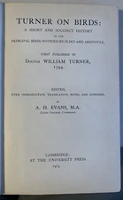 Turner on Birds (Cambridge University Press, 1903)