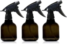 Black Plastic Spray Bottles - 8 Oz, Pack of 3, Leak Proof, BPA Free Material, Sm