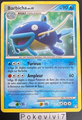 Pokemon Karte Barbicha 40/123 Rare Diamant und Perle D&P DE GEBRAUCHT