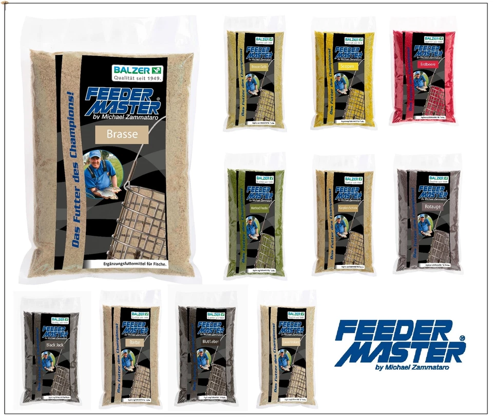 Balzer Zammataro Feedermaster Futter 1kg Method Feeder Karpfen Brasse Erdbeere