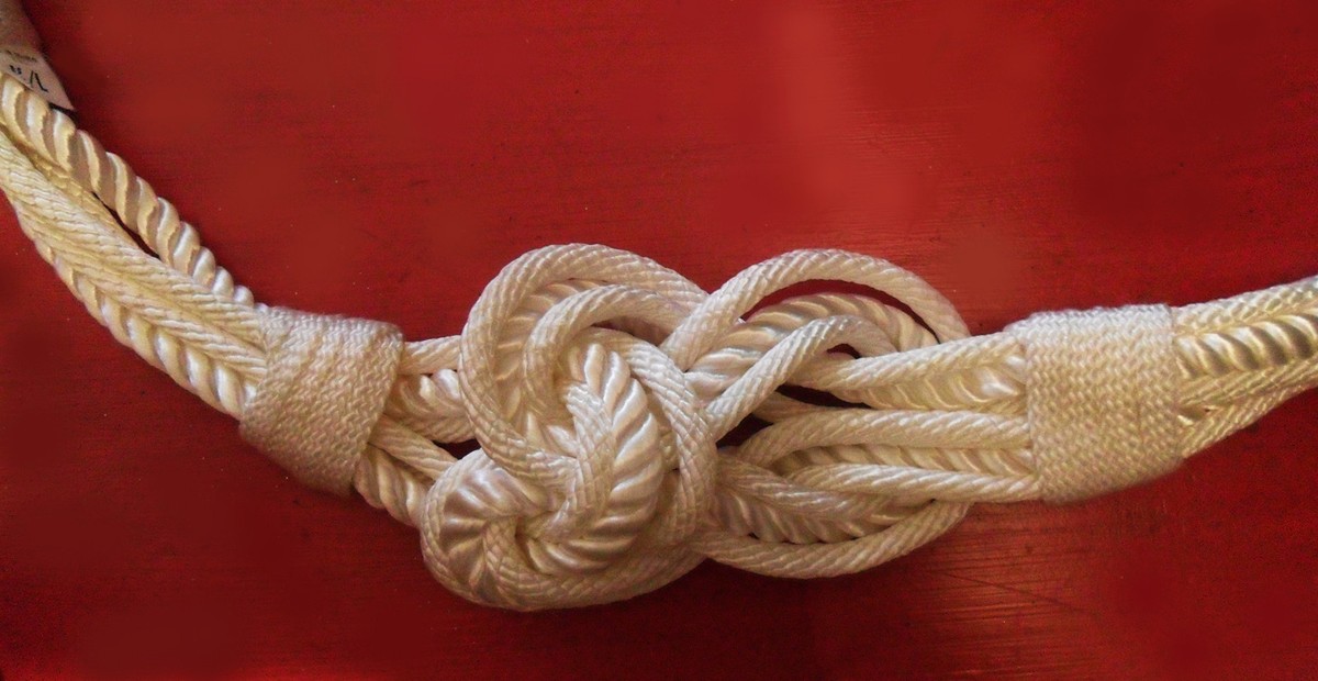 Vintage Slip Through Rope Knot Belt Ivory Nautical Minimalist Made In USA New Nautical Rope Belts - Etsy main image 3