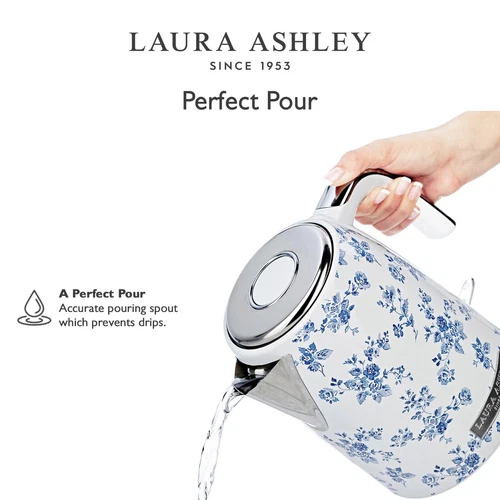 Laura Ashley Electric Kettle 1.7L Cordless Fast Boil Jug Kettle Stainless Steel - Picture 7 of 8