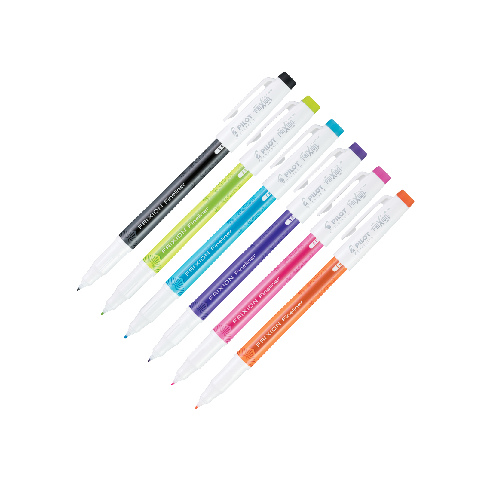 Pilot FriXion Fineliner Erasable Marker Pens - Fine Point - Pack of 6 NEW