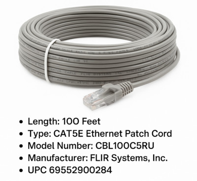100ft CAT5E patch cord CBL100C5RU High Quality Cable CMR type