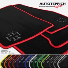 Fußmatten STICK EISERNES KREUZ für Mercedes Benz E-Klasse W124 S124 Limo T-M