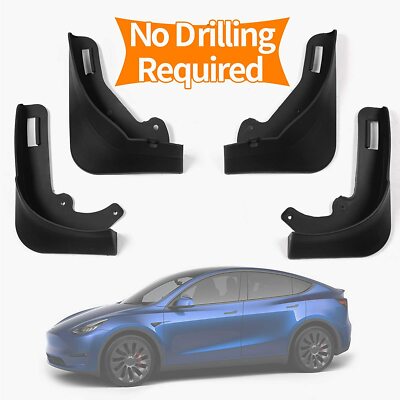 Mud Flaps For Model Y 2020-2024 Splash Guard, Upgraded Version Mudflaps Splash Guards Compatible