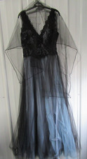 Mascara London Collection Sparkling Black/Blue Gown Size 6 *NWT*