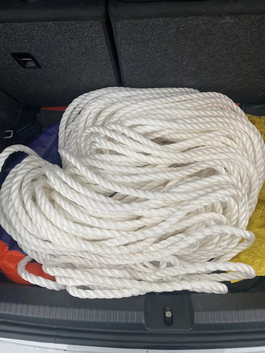 3 Strand Rope 18 20mm White Mooring Anchoring Sailing Climbing