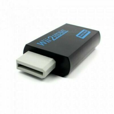 #ad Portable Wii to HDMI Wii2HDMI Full HD Converter Audio Output Adapter TV Black $4.98