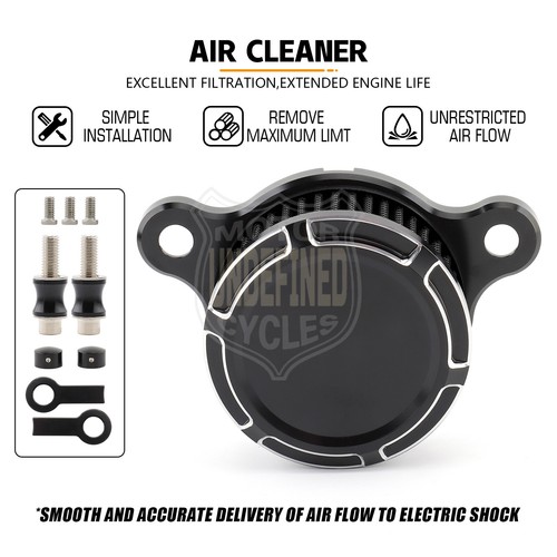 Beveled Mini Air Cleaner Intake Filter For Harley Sportster XL883 1200 1991-2023 - Picture 5 of 11
