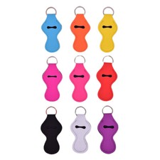 Thinvik 10 Pieces Chapstick Holder Keychain Neoprene Lip Balm Keychain Holder Travel Accessories Multicolor 10 Pack