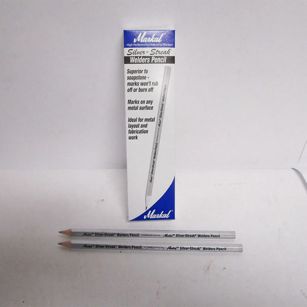 Markal 96101 Silver Streak Welders Pencil, Silver (Pack of 12), Set of 2