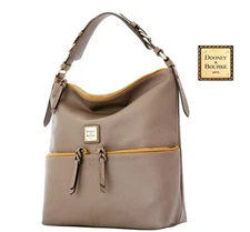 Dooney & Bourke Seville Callie 100% cowhide leather shoulder bag in Taupe NWT