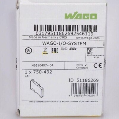 1PCS New Original WAGO Analog Input PLC Module 750-492 2-Channel In Box