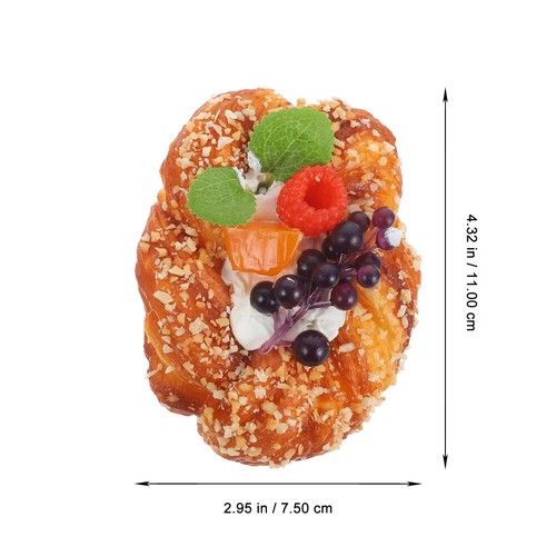 2St Künstlich Kunstbrot-Requisiten Backlebensmittelmodelle Anzeigenbrotmodelle - 第 9/12 張圖片