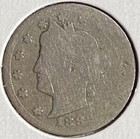 ^ 1889  Liberty "V" Nickel     ^^ GOOD ^^       137 YRS OLD       4213 — photo 2
