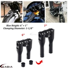 Club Style 1-1/8" Pullback Handlebar Riser For Harley Dyna Softail Street Bob