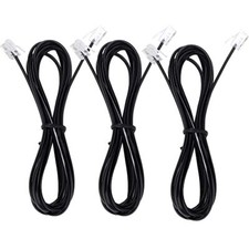 Telephone landline Extension Cord Cable Cord with Standard RJ-11 6P4C Plug 3F...