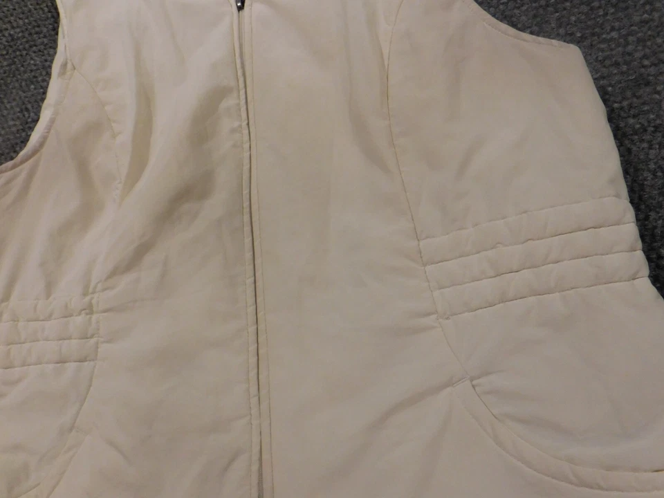 Chaleco Croft & Barrow Mujer XL Extra Grande Beige Cremallera Completa Sin Mangas Foto 4 de 4