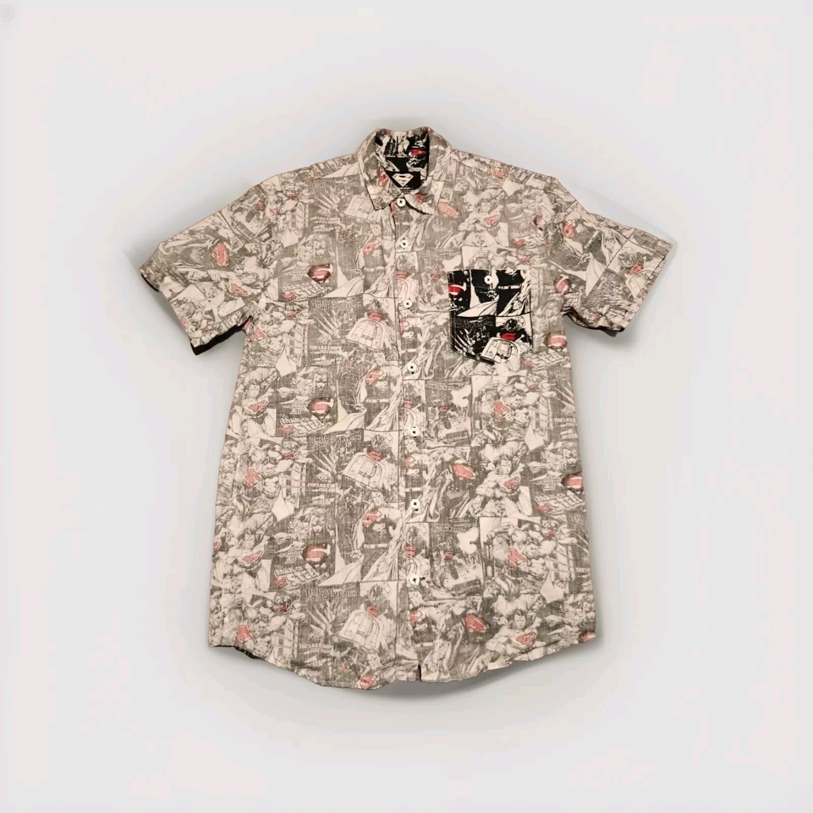 Superman Men's Reverse Print Small Button Down Sh… - image 2