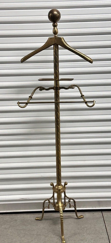 ART DECO Mastercraft Solid Brass Gentleman’s Suit Butler Clothing Valet Stand