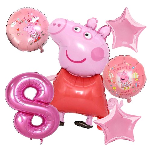 Peppa Pig 5-teilig Folienballons mit Alter Set 1-9 Latex Geburtstag Party Dekoration - Bild 10 von 22