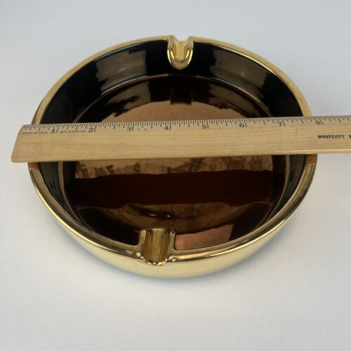 Bitossi Aschenbecher Metallic Gold Bronze Schwarz Italien Italian LRG 8 Zoll - Bild 15 von 22