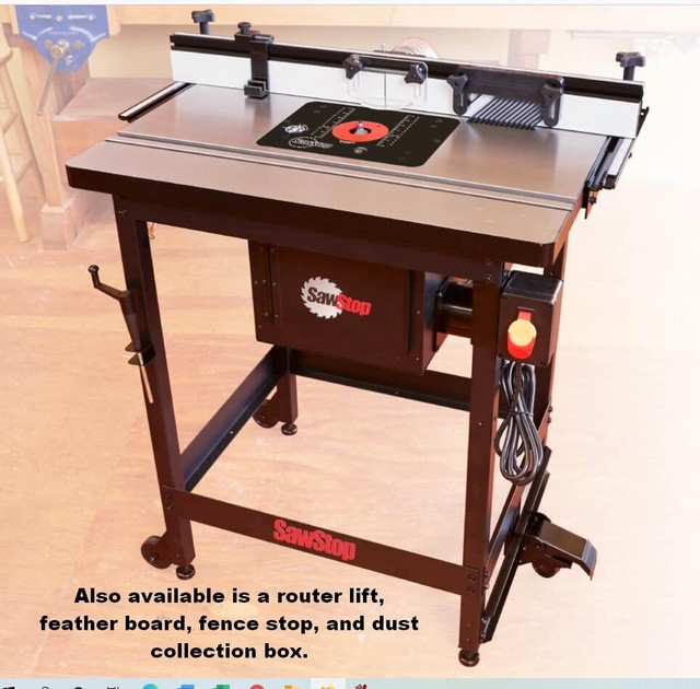 SawStop Rtf32 32 Inch Cast Iron Router Table Adjustable Fence Assembly