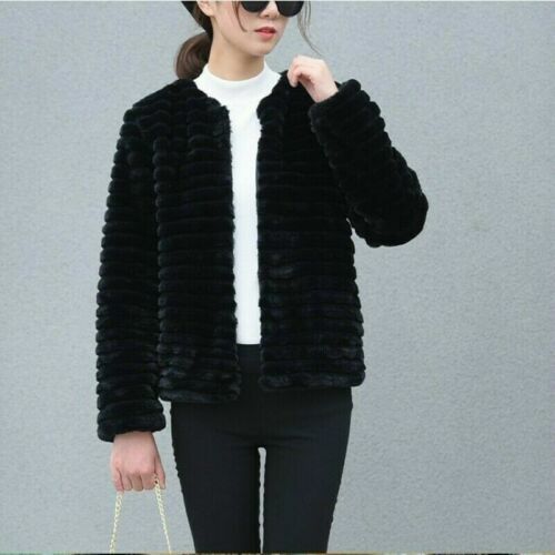 Manteau En Fourrure De Renard Cendré - Fait Main, Style Rétro Luxe - Taille S - Neuf Sans étiquettes