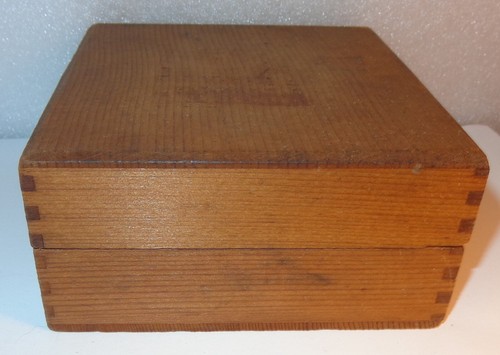 ALTE VINTAGE HOLZ ZIGARREN VITRINE FINGERGELENK KLEIN 5-3/8" x 5" x 2-1/2" - Bild 4 von 11