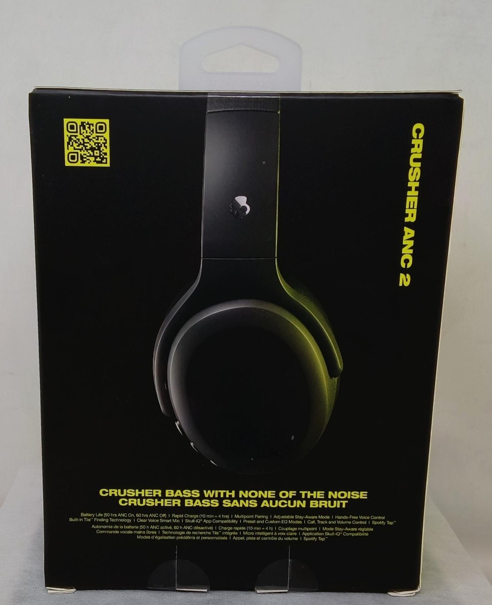 スカルキャンディcrusher ANC2 BLACK Crusher ANC 2 - Bass Headphones with Noise Canceling | True