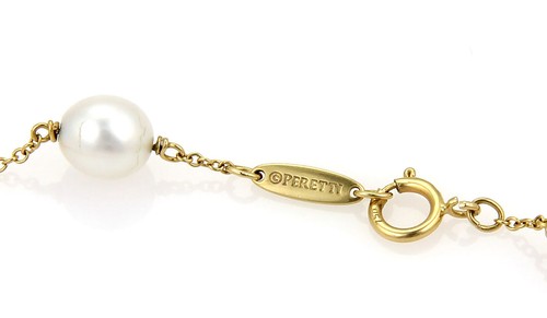 Tiffany & Co. Peretti Armband 18 Karat Gelbgold Perlen Meterware - Bild 4 von 4