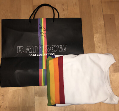 DAGI BEE AUTOGRAMM+ RAINBOW PULLOVER+ORIGINALE RAINBOW COLLECTION TÜTE