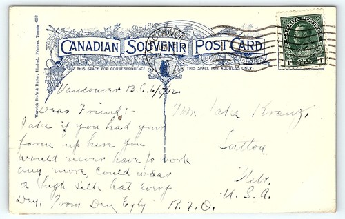 Segunda playa Stanley Park Vancouver B.C. 1912 TARJETA POSTAL RECUERDO P5887 - Imagen 2 de 2