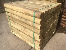 1.8m Planed Mini Log Sleepers 120x100 - tanalised green £16.99