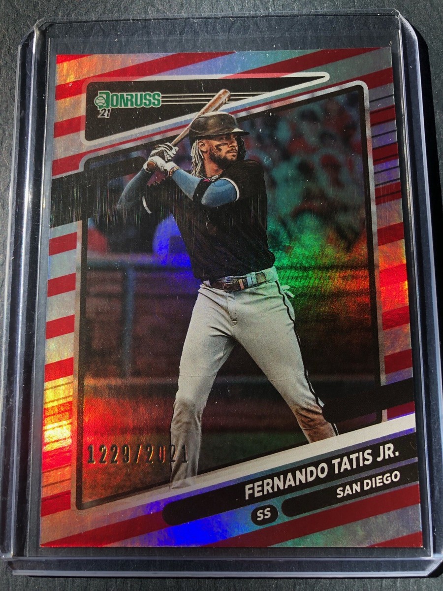 Fernando Tatis Jr 2021 Donruss Red Silver Variation Holo