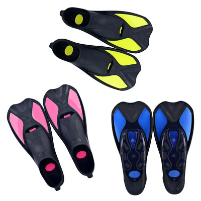 Diving Short Fins Swimming Flippers Scuba Snorkeling Foot Training Kids Adults