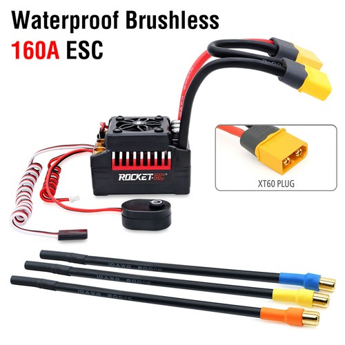 Rocket RC 130A/160A Brushless ESC Waterproof for 1/7 1/8 RC Car Buggy Truck - Picture 27 of 29