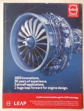 4/13 PUB CFMI SNECMA SAFRAN GENERAL ELECTRIC LEAP AIRCRAFT ENGINE 625 M HOURS AD