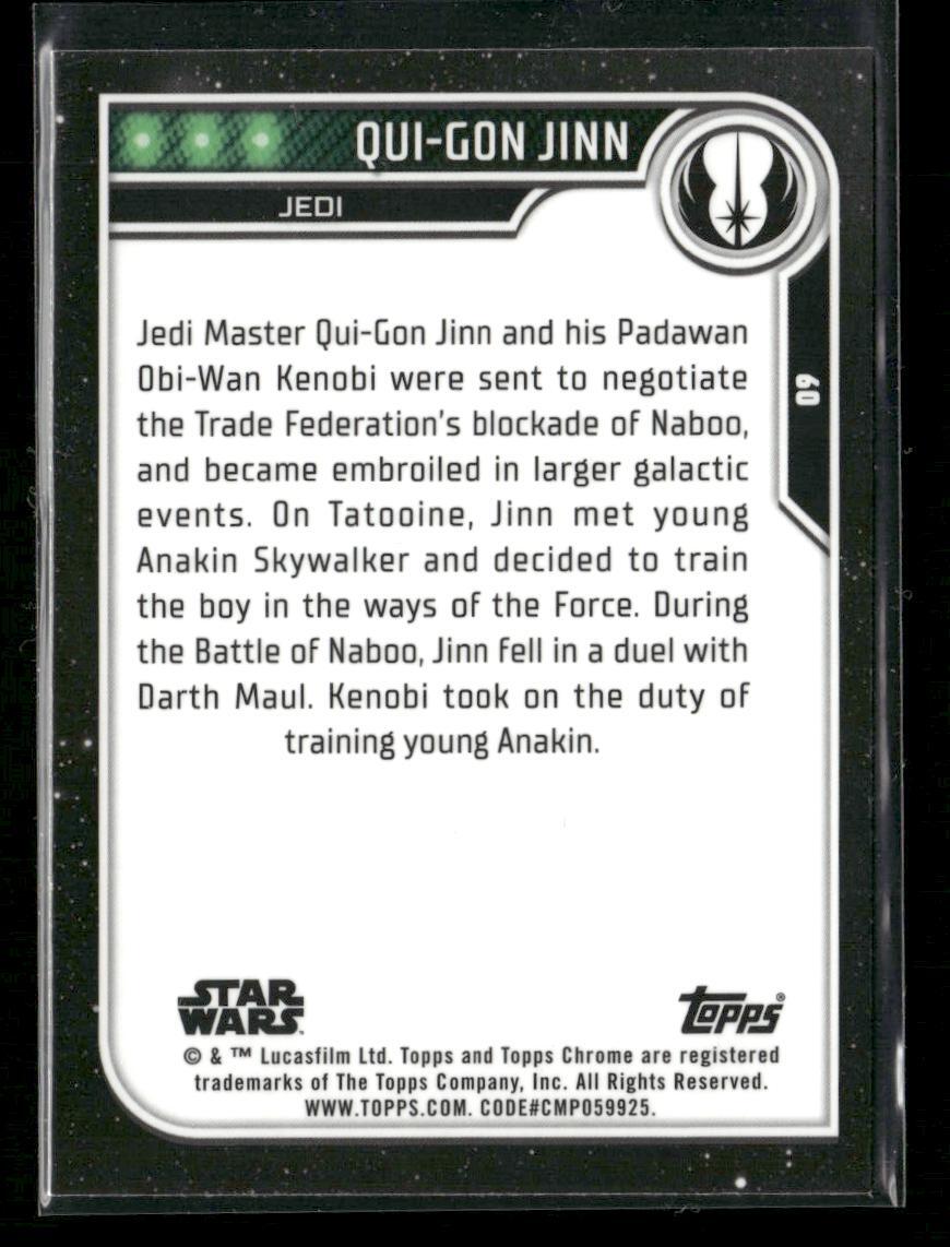 2023 Topps Chrome Star Wars #60 Qui-Gon Jinn Black Wave | eBay 2023 Topps Chrome Star Wars #60 Qui-Gon Jinn Black Wave | eBay